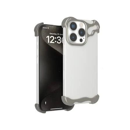 Levelo Metallo Pro Aluminum Bumper Case For iPhone 16 Pro Max - Titanium (black)