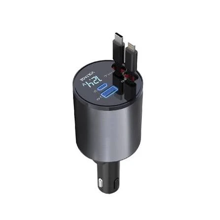 Green Lion 4 in 1 Car Charger Gray
